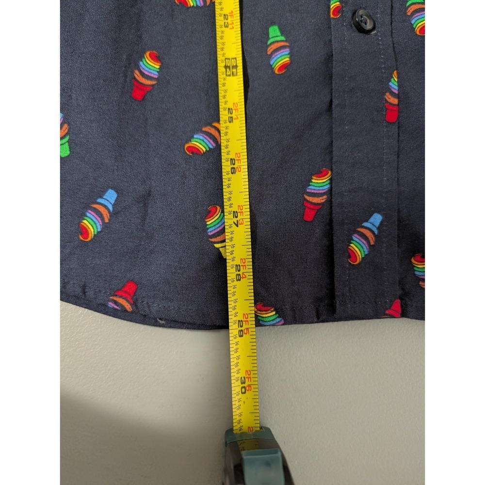 Target, Rainbow Ice Cream Button Down Shirt Men's Cotton, Pride, L - Picture 4 of 5